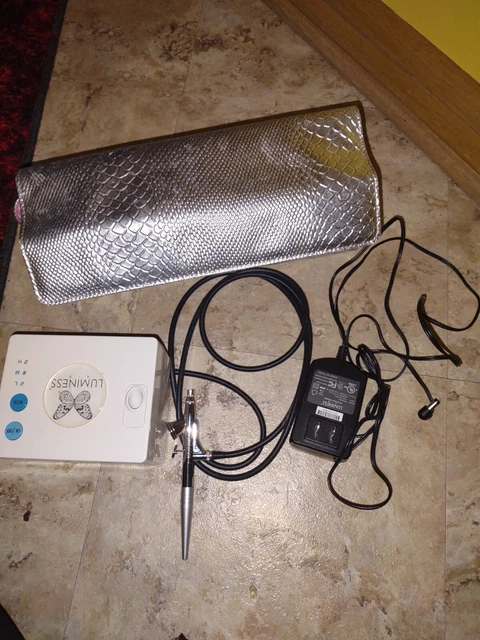 Juego de aerógrafo Luminess (completo) - compresor, varita, paquete de baterías, estuche.