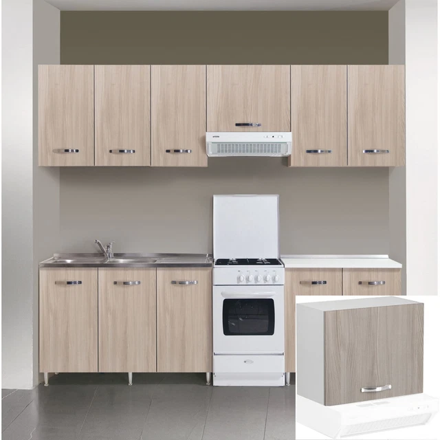 Pensile Sopracappa Bianco - 60x32x49cm Per Cucina