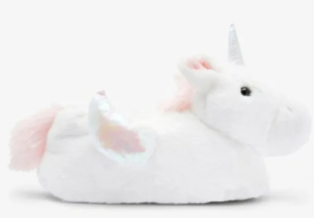 Pantofole unicorno nuove con etichette taglia successiva 4 EUR 37 ragazze anziane regalo di Natale soffici calde