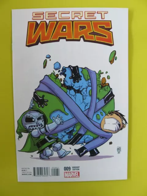 Secret Wars #9 - Skottie Young variant Cover - 616 is Restored - NM- - Marvel
