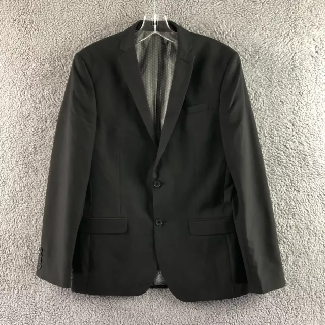 Mens Limehaus Size 38" Regular Black Two Button Smart Formal Suit Jacket Coat