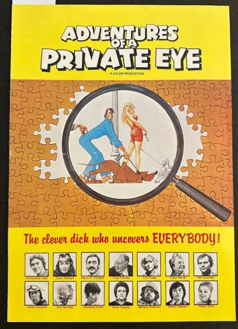 Adventures of A Private Eye 1977 Original UK Pressbook Suzy Kendall sexy comedy