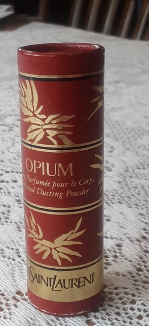 Vintage Yves Saint Laurent OPIUM Perfumed Dusting Powder .75 oz 22g