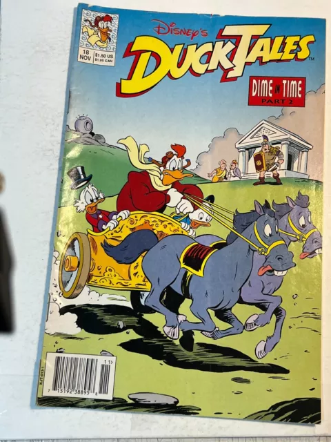 DISNEY'S DUCK TALES # 18  1991 A DIME IN TIME PART 2 newsstand | Combined Shippi