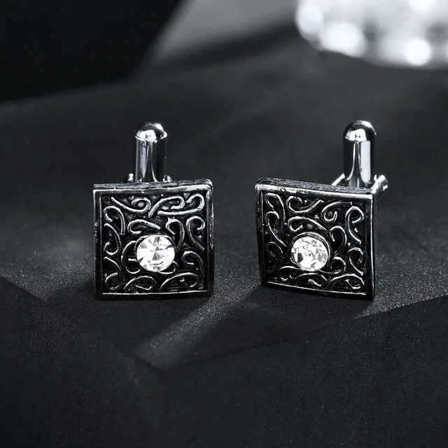 Paire De Boutons De Manchette Plaqués Or 18 Carats - Style Classique - État Comme Neuf