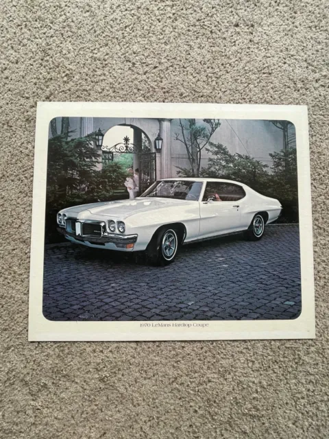 1970 Pontiac LeMans Hardtop Coupe, original dealers poster.