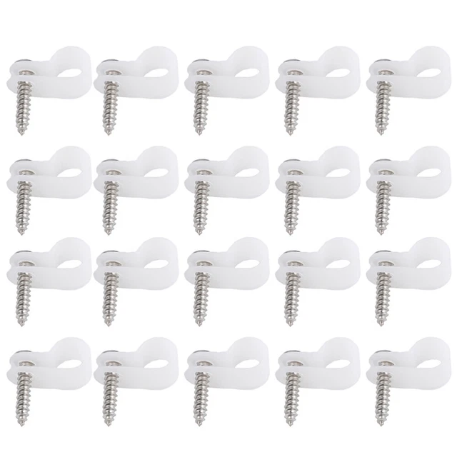 100 Pcs Seil-Licht-Aufhänger-Clips Kabel-Wandclips Ganzleitungsklemme Verdicken