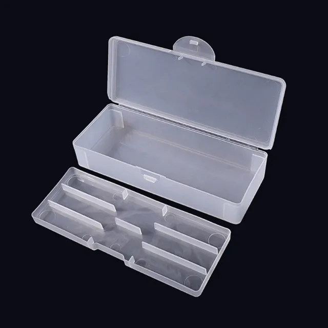 Pluma transparente de doble capa para arte en uñas caja de almacenamiento de manicura herramienta de maquillaje órganos S1