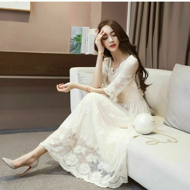 Robe Noire Asymétrique Mi-longue Twin Set - Soie Et Dentelle Taille 38