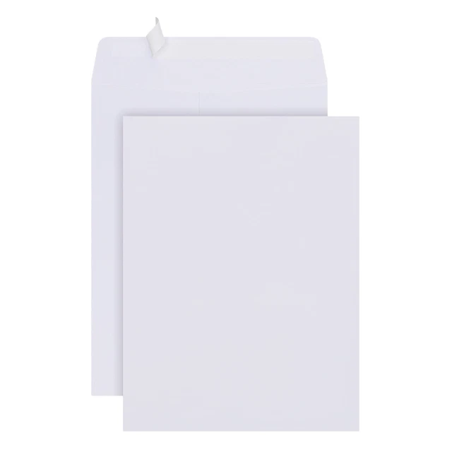 Office Depot Clean Seal(TM) Catalog Envelopes, 9in. x 12in., 30% Recycled, Wh...
