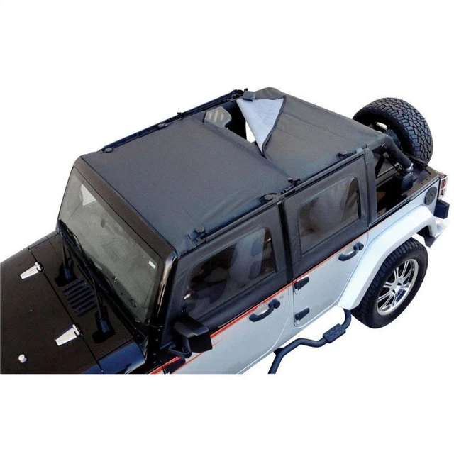 Rampage 2007-2018 Jeep Wrangler(JK) Combo Sun Brief/Safari Top - Black Diamond 9