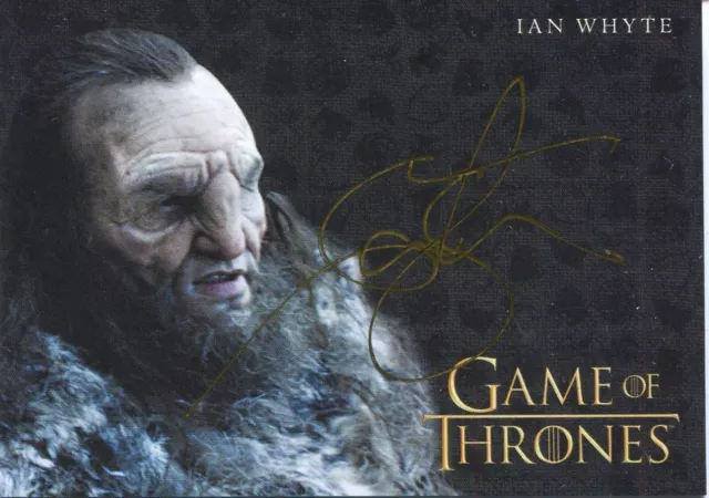 Game Of Thrones Complete Gold Autograph Card Ian Whyte as Wun Wun