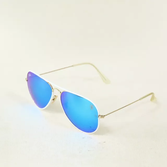 Ray-Ban Sunglasses RB3026 AVIATOR LARGE METAL Gold/White/Blue