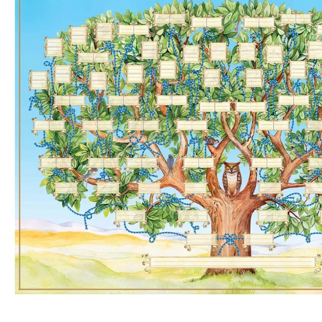 FAMILY TREE CHART Family Tree Diagram 6 Generation Fillable Ancestry ...