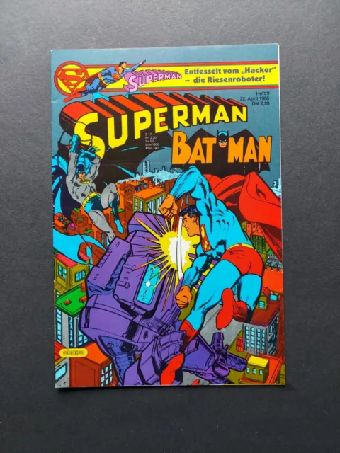 Ehapa - Superman Batman Heft 9 / 1985 - Mit Sammel-Ecke / Z1-2