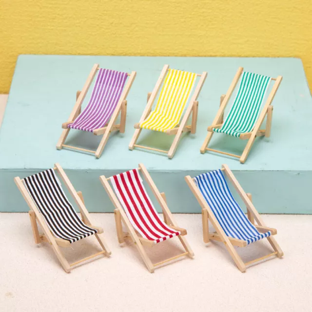 Mini Nautical Ornament Miniature Beach Scene Beach Chair Decoration Simulation