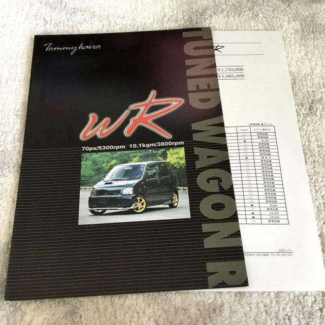 2002 Tommykaira WR Suzuki Wagon R Catalog Tomita Dream Factory Japan y2