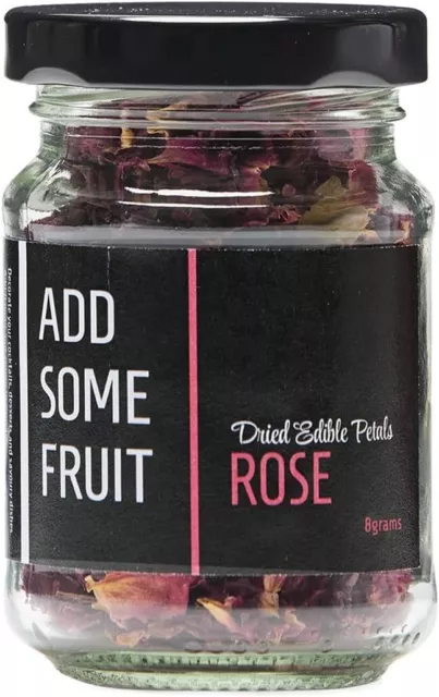 ADD SOME FRUIT - DRIED EDIBLE PETALS ROSE - 8G Jar