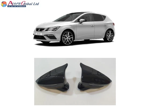 Schwarze Spiegelabdeckungen Omtec Seat Leon III 2012-2019