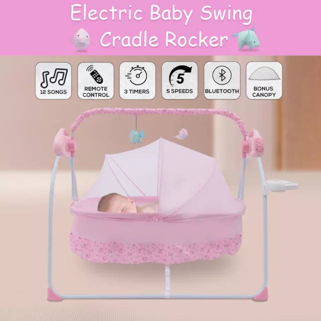 Silla mecedora para bebé silla asiento de cuna recién nacido cama para bebés bebé música Bluetooth