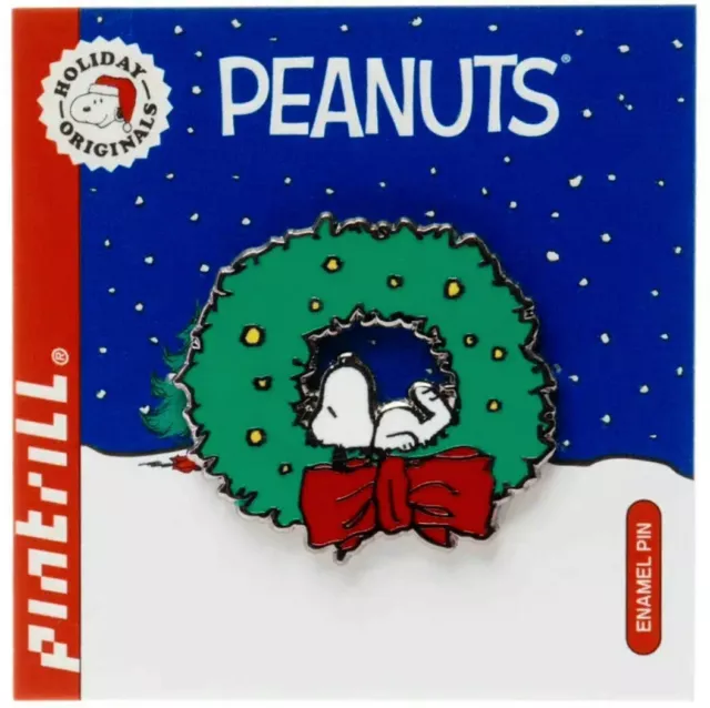 ⚡RARE⚡ PINTRILL x PEANUTS Wreath Snoopy Pin *BRAND NEW* 2023 LIMITED EDITION 🎄