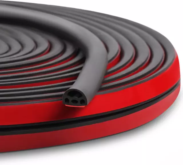 [New Upgrade] 40 Ft Silicone Door Weather Stripping Door Seal Strip for Doors &