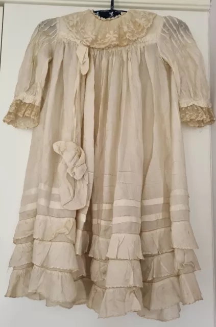 Antique Silk Christening Gown With a Dorothy Bag