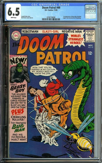 Doom Patrol #99 Cgc 6.5 White Pages // 1St Appearance Beast Boy Dc 1965