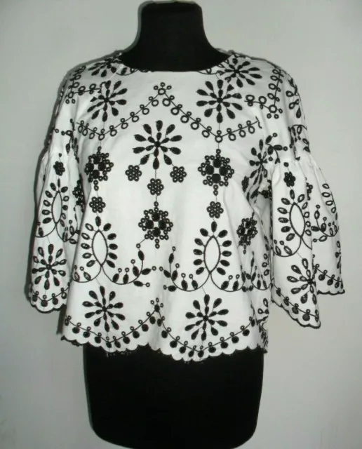 MAGLIA MAGLIETTA Blusa ZARA orig.100 in Pizzo Sangallo Tg L