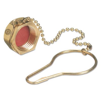 Manifold One-Piece Dust Cap Assemblies, Cap, Brass, Pol Acetylene Western