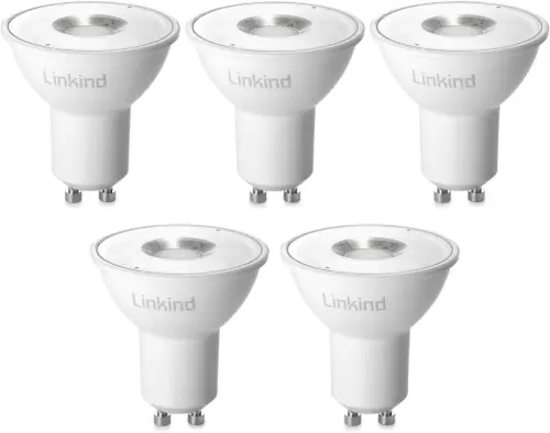 Linkind Dimmable GU10 LED Bulbs, Daylight 5000K, 5.7W MR16 Spotlight...