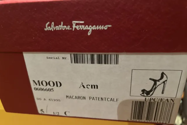 Salvatore Ferragamo Mood Macaron Patentcalf Heels shoes AU 5.5