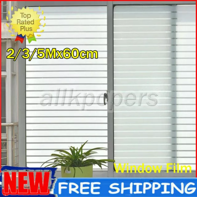 3/5m Waterproof Frosted Privacy Window Glass Film Sticker Bathroom Self Adhesive