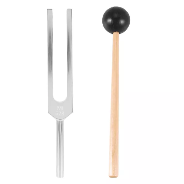 Aluminum alloy + wood Tuning Fork Chakra Hammer Ball Diagnostic 528HZ With2832