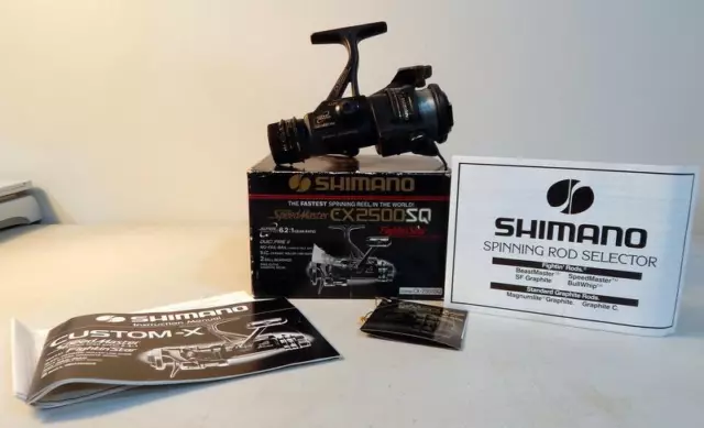 USED SHIMANO SPEEDMASTER CX2500SQ Quickfire II Spinning Reel W
