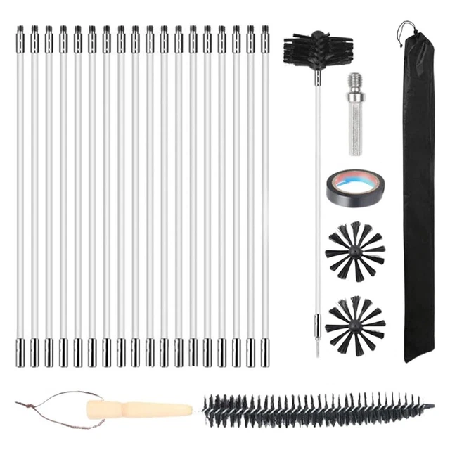 Kit de limpieza de chimeneas juego de limpieza de ventilación herramientas 25 piezas eficiente