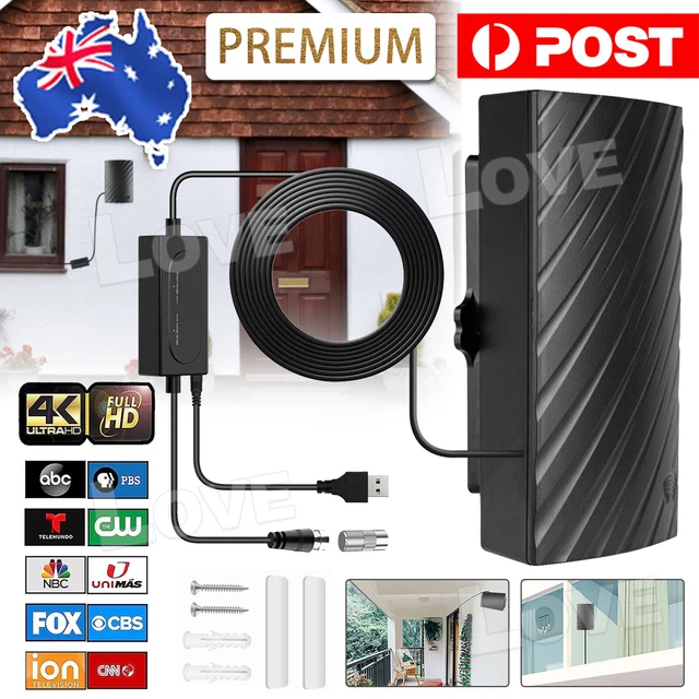 600 Miles Digital TV Antenna HDTV Amplified 4K 1080P Waterproof Outdoor Indoor