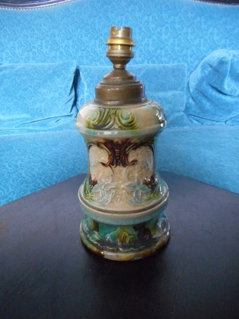 Pied De Lampe En Faïence – Support Vintage, Sans Marque (occasion)