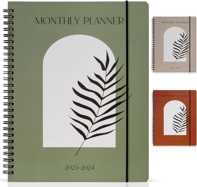 SIMPLIFIED 2024 MONTHLY Planner and Calendar Book Beautiful Sage