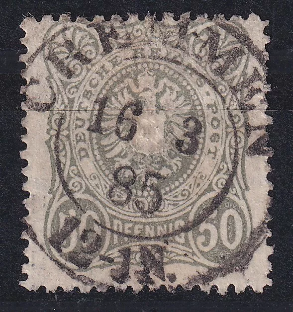 64976) CREMMEN Brandenburg 1885 nachverwendeter Preußen-Stempel