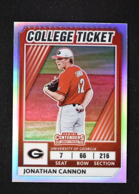 2022 Elite Extra Edition College Tickets Optic Holo #CTO-36 Jonathan Cannon
