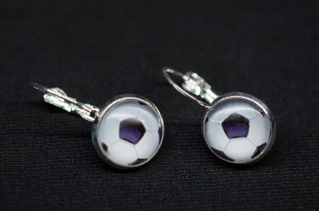 Fußball Ohrringe Fan Miniblings Hänger Fußballfan Sport Ball Cabochon EM WM 3