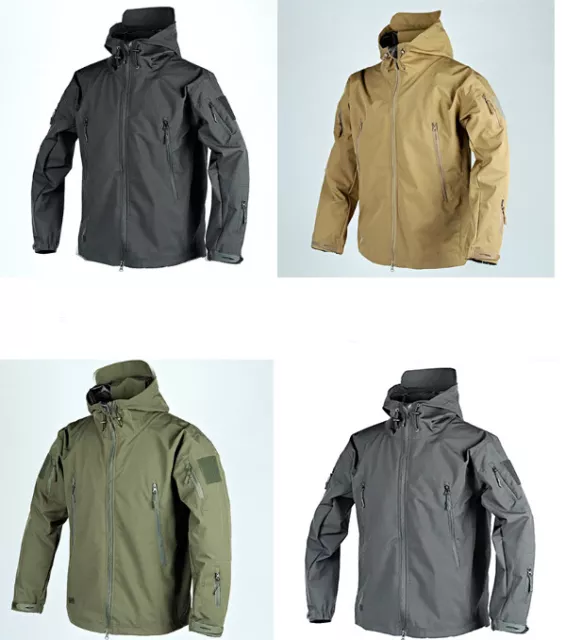 Mens Jacket Military Tactical Waterproof Soft Shell Work Windbreaker Coat 2