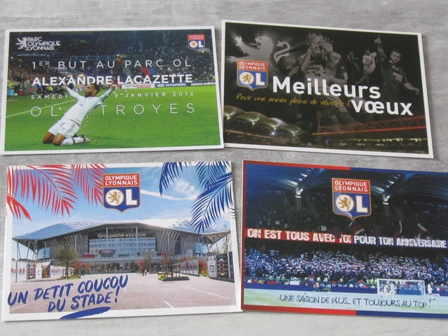 Carte Postale CP - Supporters Lyonnais OL - Virage Sud Nord Ultras Tifos