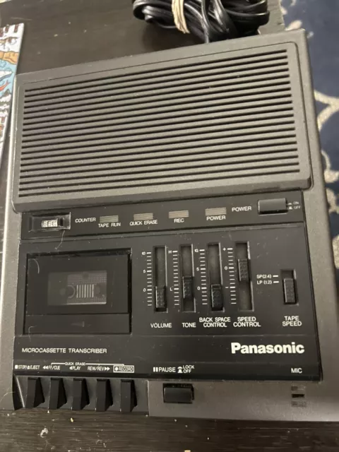 Panasonic Microcassette Transcriber Recorder Model RR-930 Black-Tested