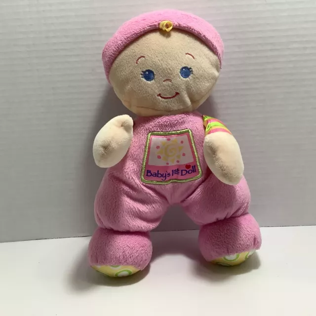 Fisher Price Pink My First Doll Stuffed Plush Baby Rattle Security Lovey 2008