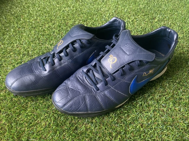 Nike Tiempo Ronaldinho 10R 2007/08 Navy Blue Indoor Astro Football Boots Size 12