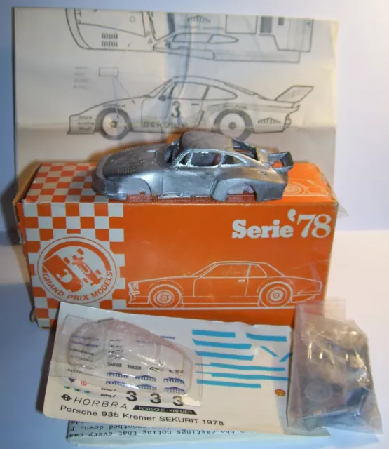 Rare Kit Metal Grand Prix Models Serie 78 Kremer Sekurit Porsche 935/77 1/43 Box