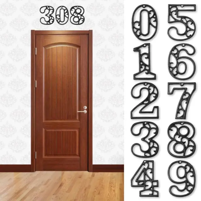Wall Decor Wrought Iron Numerals Iron Cast Numbers Door Number House Address