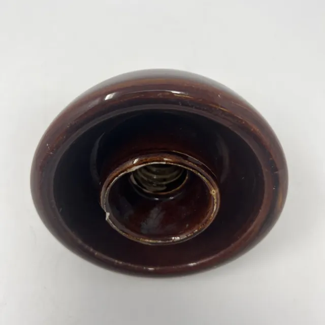 Vintage Rare Pinco 63 Tier Mushroom Porcelain Electrical Insulator Brown & Black 18